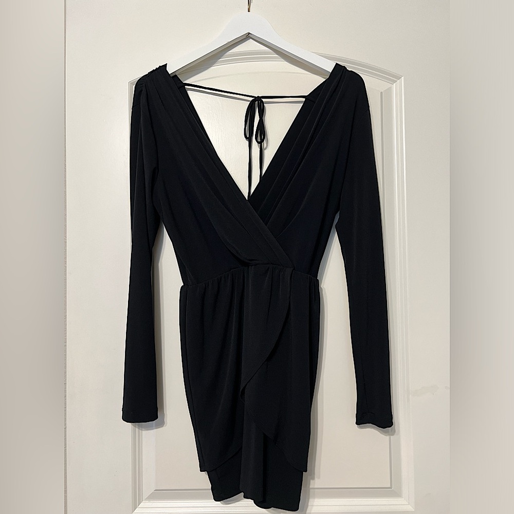 BCBG Mini Long Sleeve Black Dress